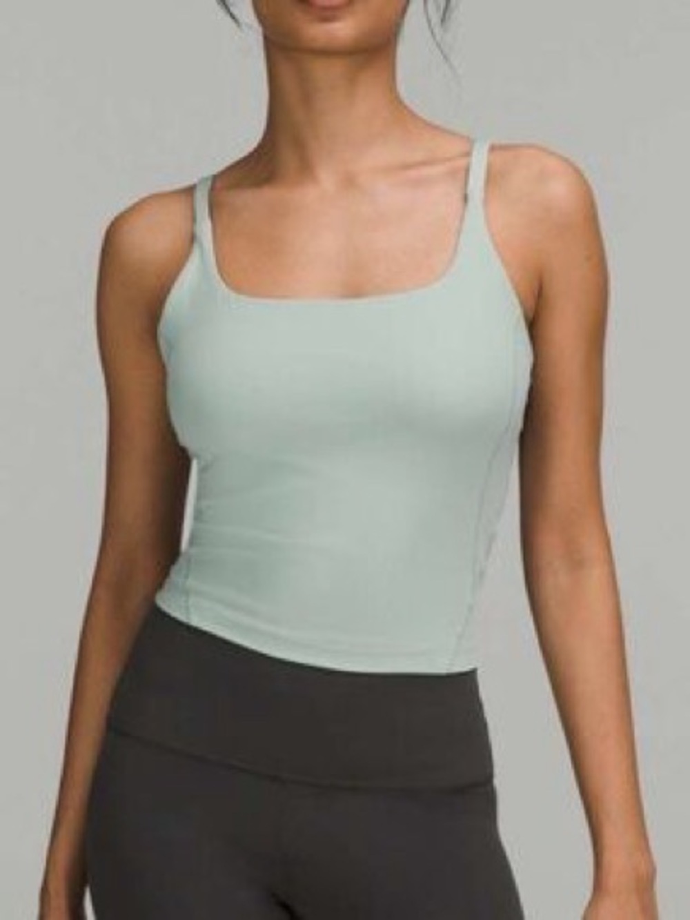 lululemon Strappy Nulu Shelf Tank Top Silver Blue Size 4